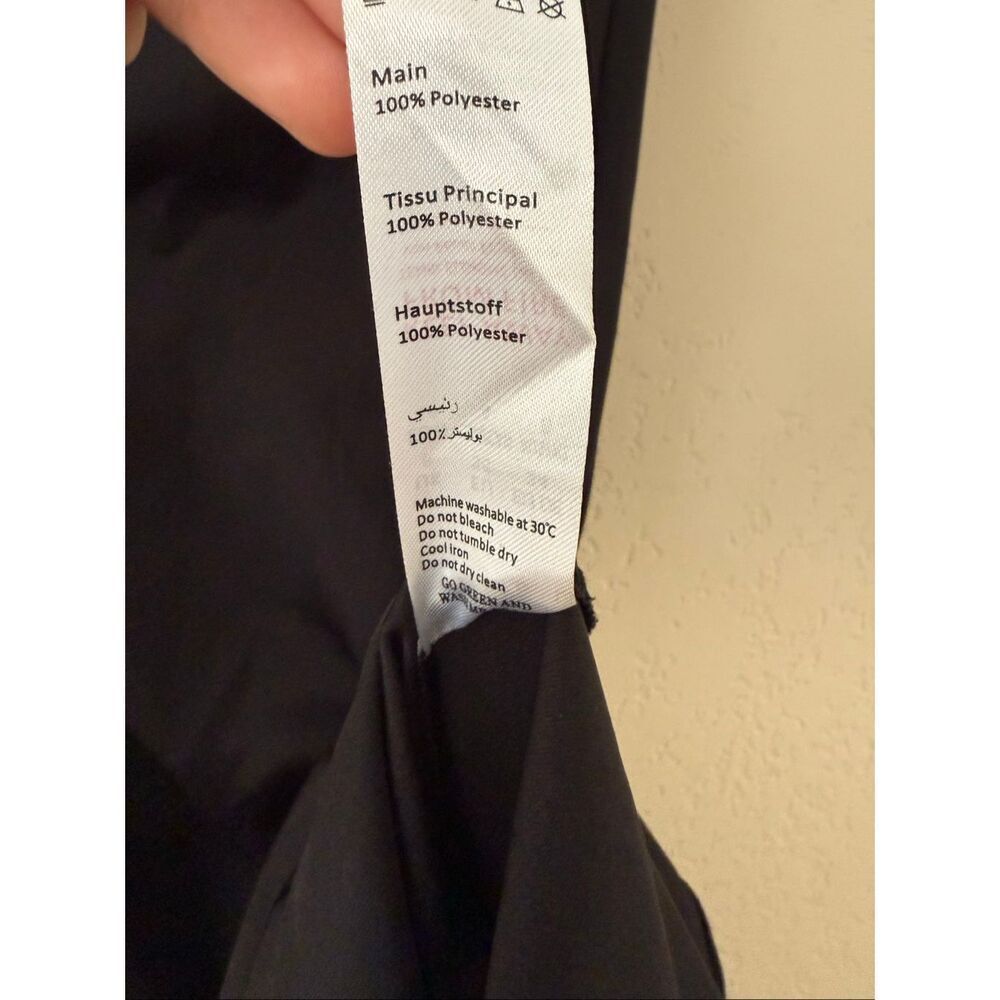 Club L London Unbeatable Satin Cross Over Halter-Neck Maxi Dress in Black - Picture 6 of 7